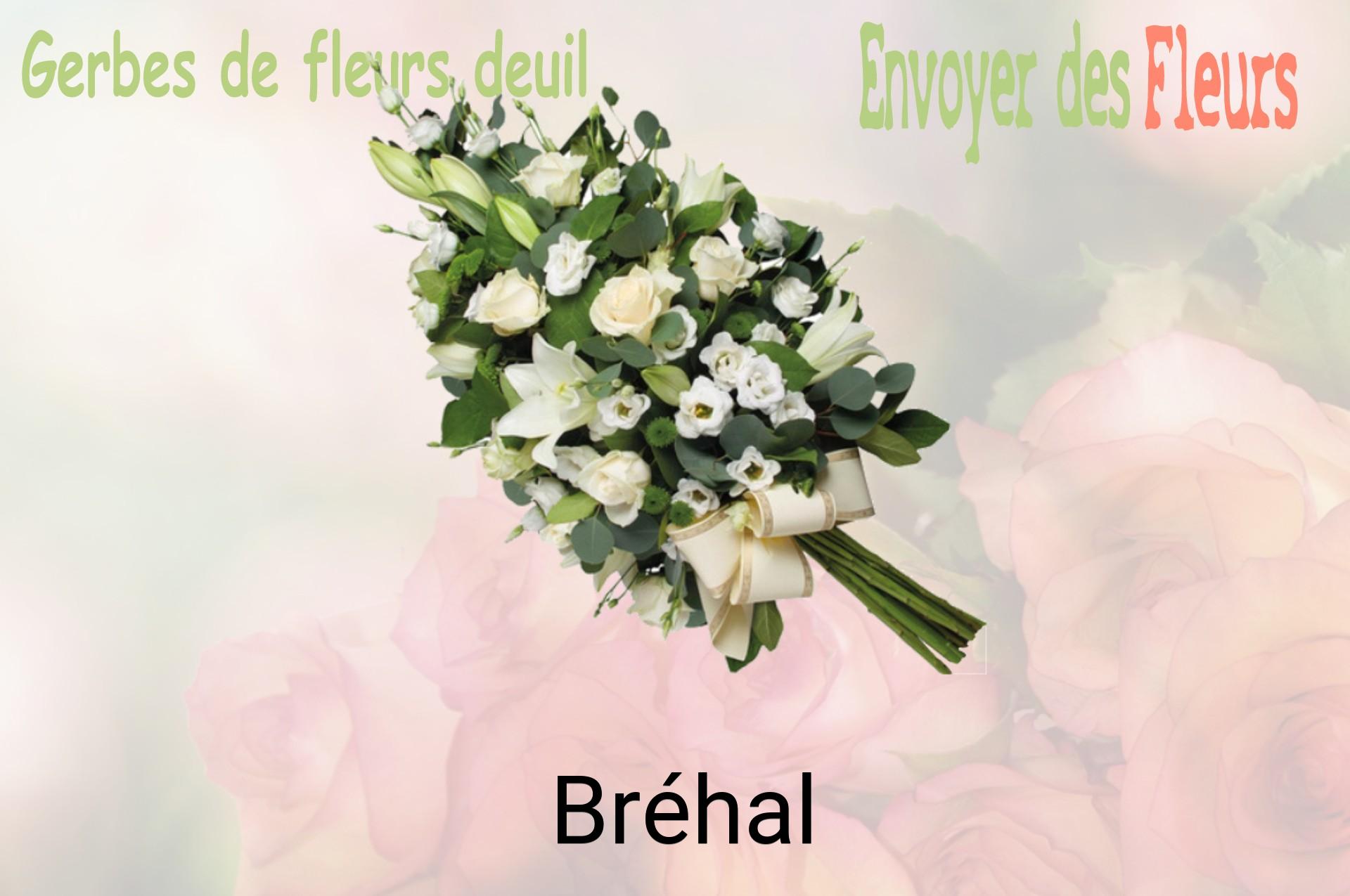Gerbe de fleurs de deuil livrée à Bréhal